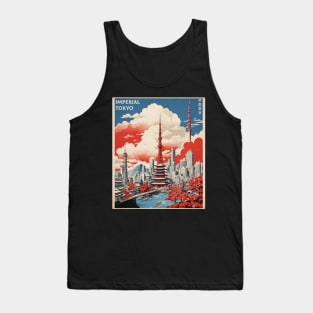 Imperial Tokyo Japan Vintage Poster Tourism Tank Top